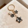 Yogodlns Alloy Sakura Bag Pendant Cherry Blossom Imitation Pearl Accent Cherry Blossom Keychain Sweet Flower Bags Accessories