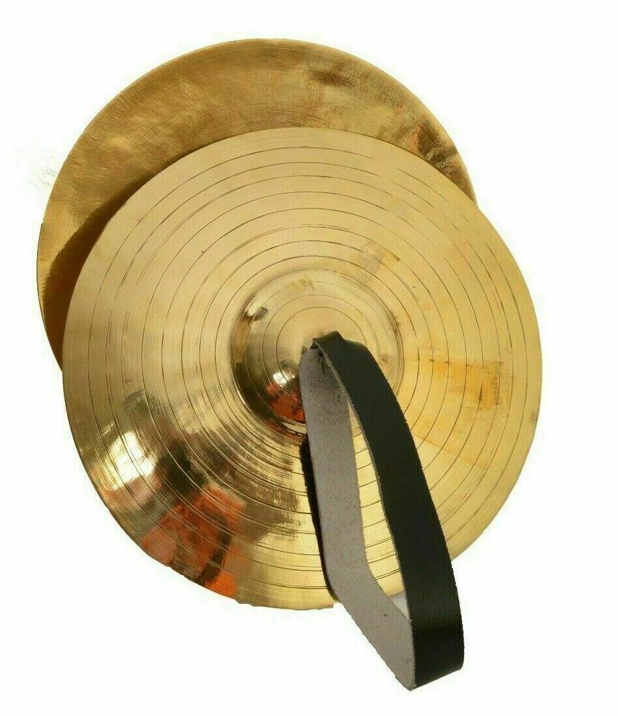 Traditional Brass Jhanj Cymbals – 10″ Hand Percussion Instrument