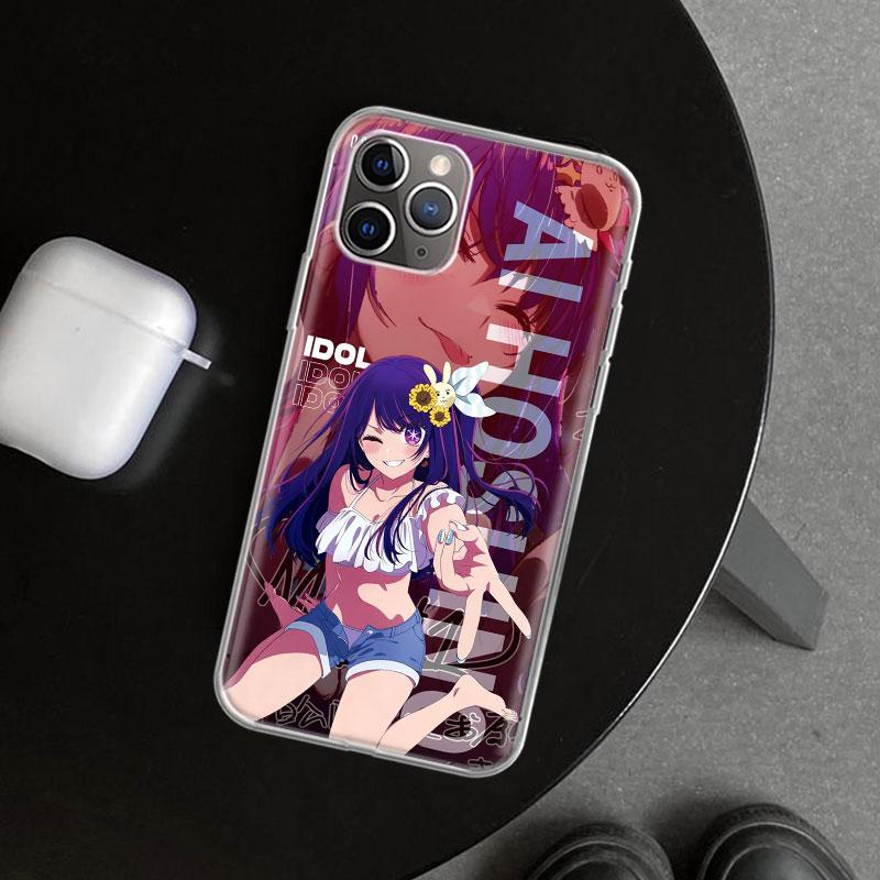 Japan Anime Oshi No Ko Phone Case Cover for iPhone 11 12 13 Mini 14 15 Plus 16 Pro Max 17 Air 7 8 + SE Art Customized Fundas 11