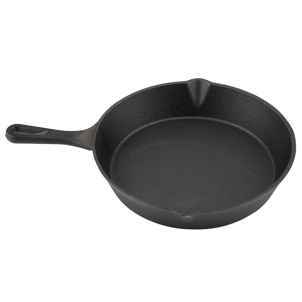 Cast Iron Frying Pan, Diameter 27 Cm, Cast Iron Frying Pan, Iron Frying Pan, Cast Iron Frying Pan, Grill Pan for Stove, Oven, Grill, Induction Cooker,