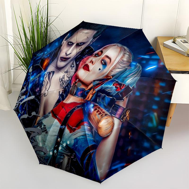 

1pc Suicide Squad Artwork Umbrella with Plastic Handle,Cartoon Pattern,Suitable for All Seasons Multi-functional Umbrella546