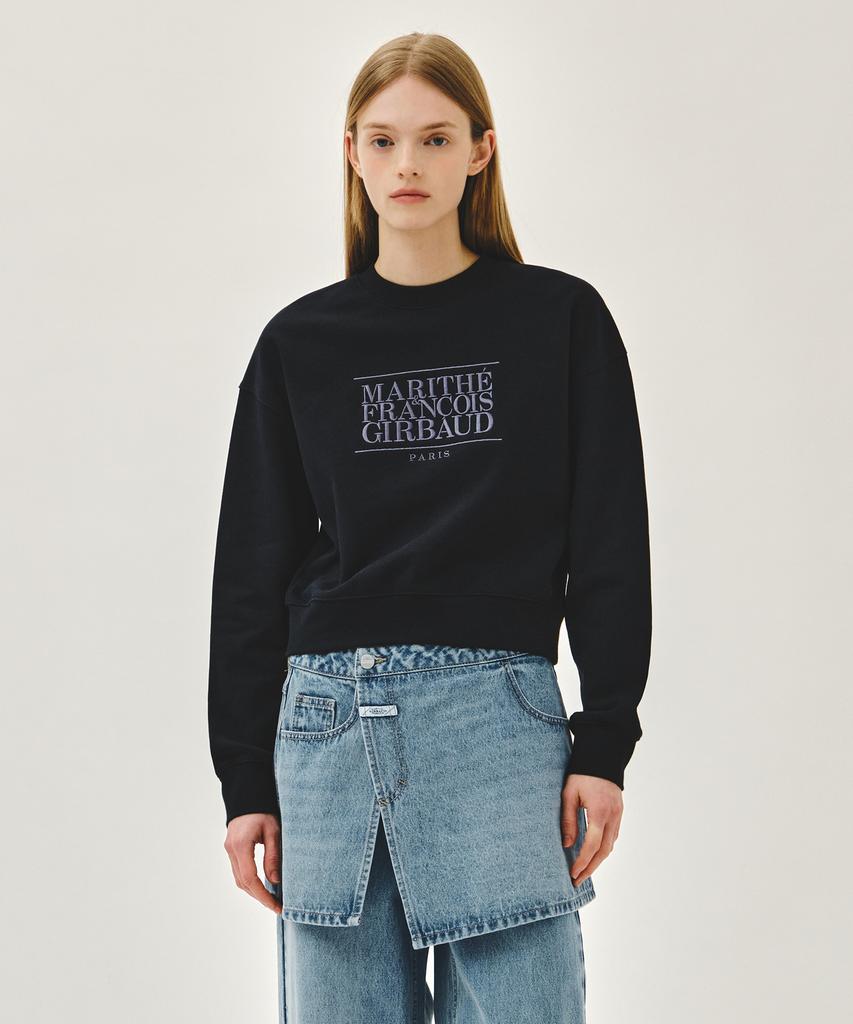 Malittepeulangsowajeobeo W Sweatshirt Court Logo Classique Bleu Marine