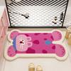 Cute Cat Rug Animal Tufted Long Bathroom Rugs Cat Irregular Shaped Rug Non-Slip Absorbent Washable Bath Mat