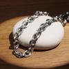 Jbans Classic 10Mm Line Bold Ring Surgical Steel Chain Necklace (C2401-An754_Bk)