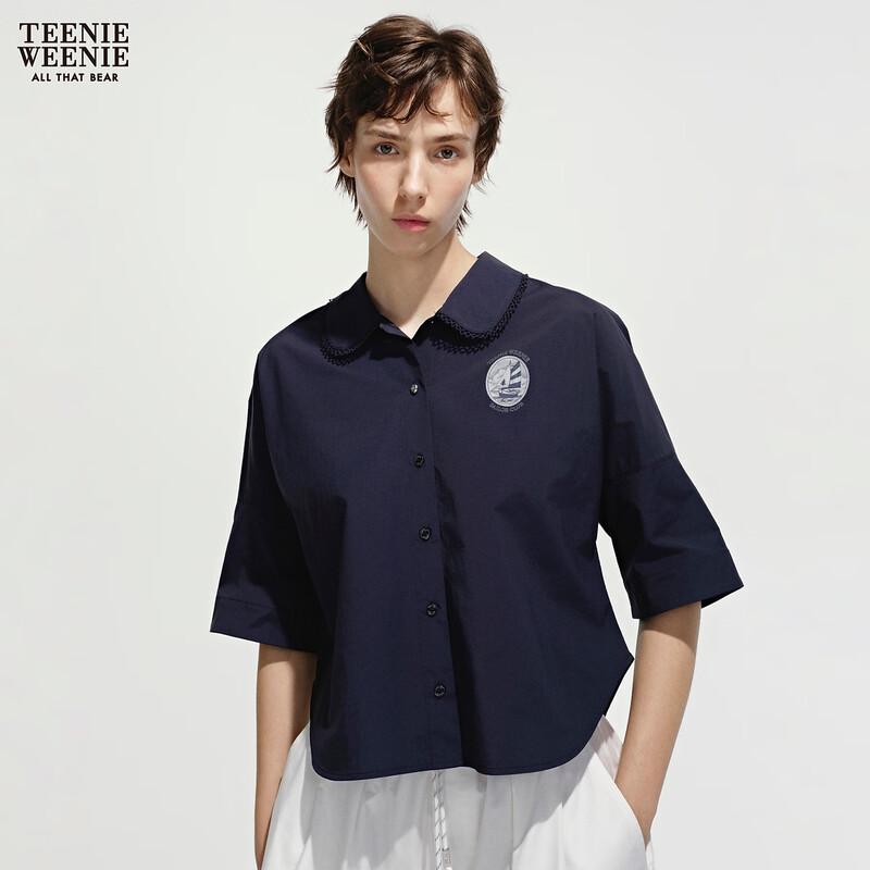 Teenie Weenie Women s Lace-Trim Doll Collar Short-Sleeve Shirt S