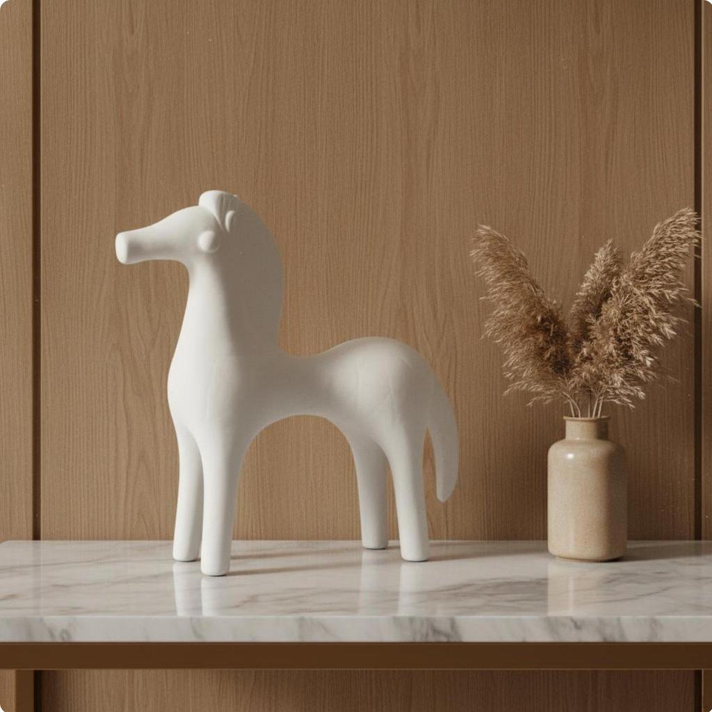 Abstract Horse Figurine Light Luxury Nordic Design Ornament Fine Workmanship Decorative Animal