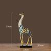 Scultura di Animale Simulato Giraffa Madre e Figlio Statua di Animale Dipinta Decorazione Moderna per la Casa Ornamenti Artigianali Dorati