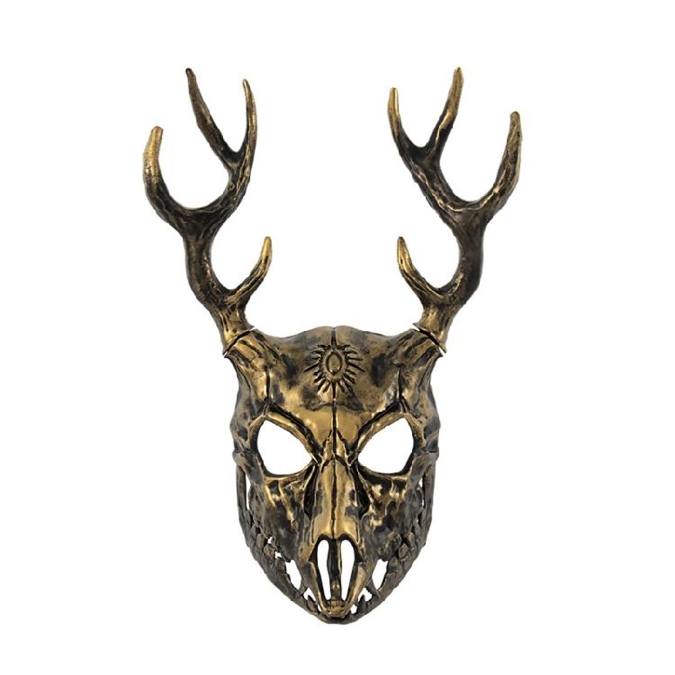 Маска на Хэллоуин Маска с головой оленя Маска оленя Маскарадная маска Маска с рогами Маска для карнавала Маска на все лицо Маска для вечеринки