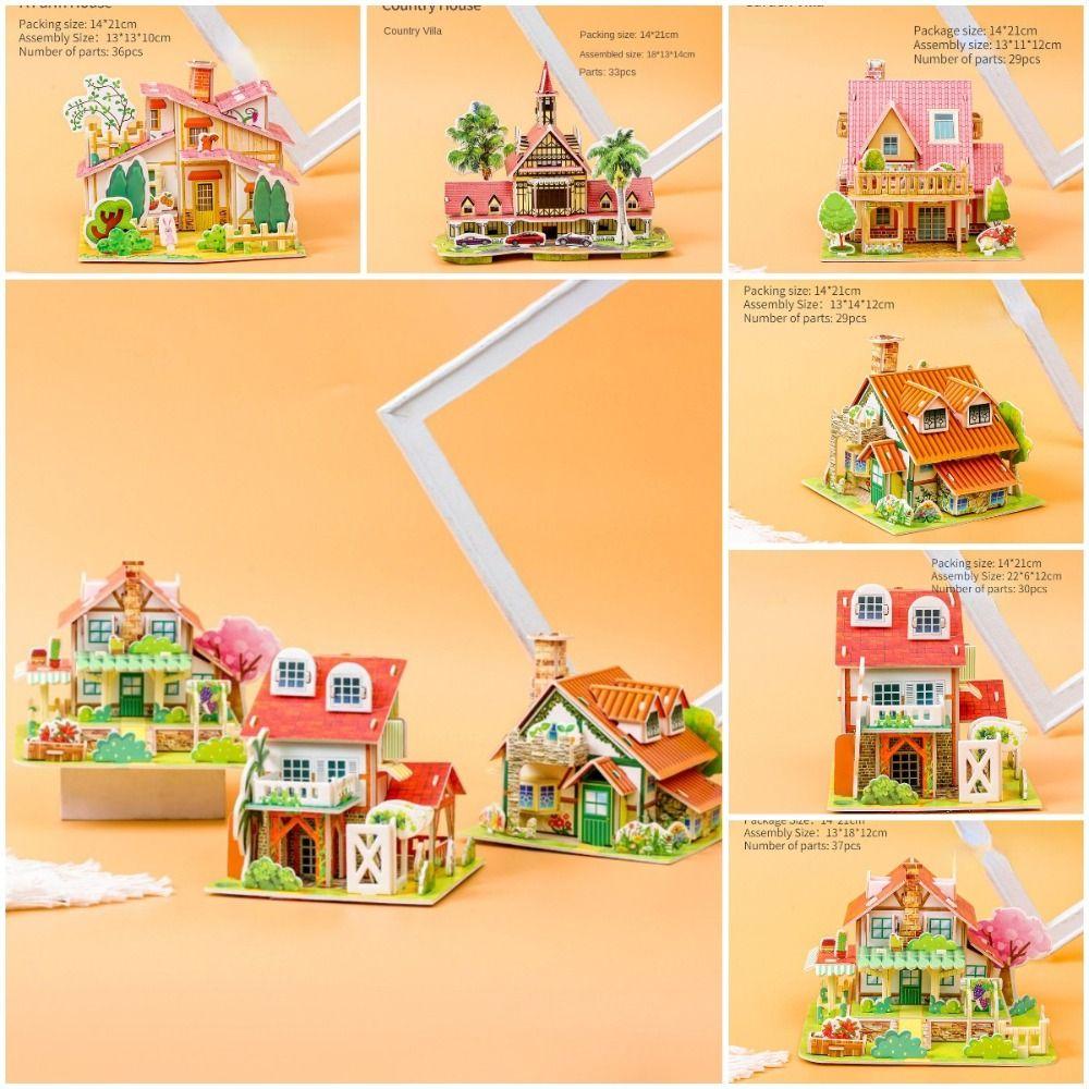 

Assembly Building Blocks Christmas 3D Puzzle 3D Puzzle Paper Card Jigsaw Kids