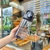 New Plastic Water Bottle 550ml Leak-Proof Drinking Cup Transparent with Handle Water Jugs