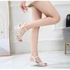 2020 sommer Neue Alle-um Sommer frauen Schuhe Ein Wort Schnalle Einfache Hang Ferse Sandalen Transparent LFD