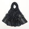 Spring and summer light and breathable satin simulation silk long towel high-end striped shawl plain color simple and versatile bag headscarf women
