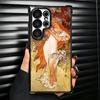 Vintage Alfons Mucha Primavera Plating Phone Case For Samsung Galaxy S24 S25 FE S26 Edge S23 Ultra S22 S21 Plus S20 Anti-Fall Ai