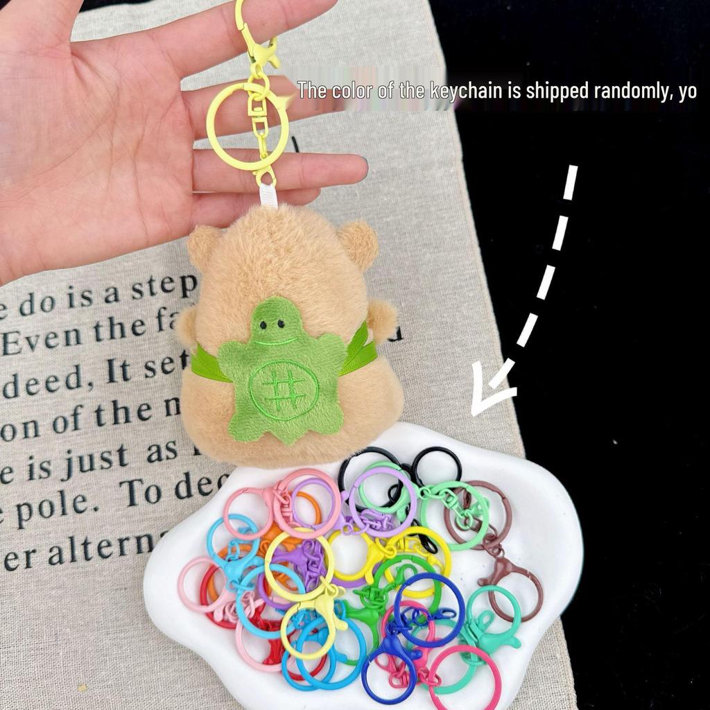 Capybara Plush Toy Keychain – Cute Stuffed Animal Backpack Clip