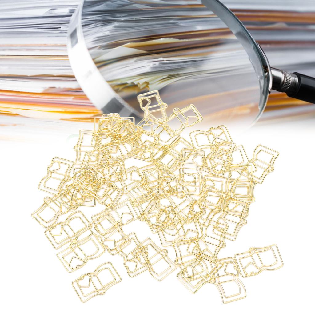 50PCS agrafe de hârtie portabile, formă unică, rezistente la alunecare, forță de prindere puternică, reutilizabile pentru școală în aer liber