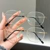 Anti Blue Light Color Changing Glasses Metal Retro Frame Glasses Fashionable Square Glasses