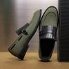 New Beige Loafers for Men Flock Round Toe Tassels Green Slip-On Dress Shoes Handmade Size 38-48  Mens Shoes