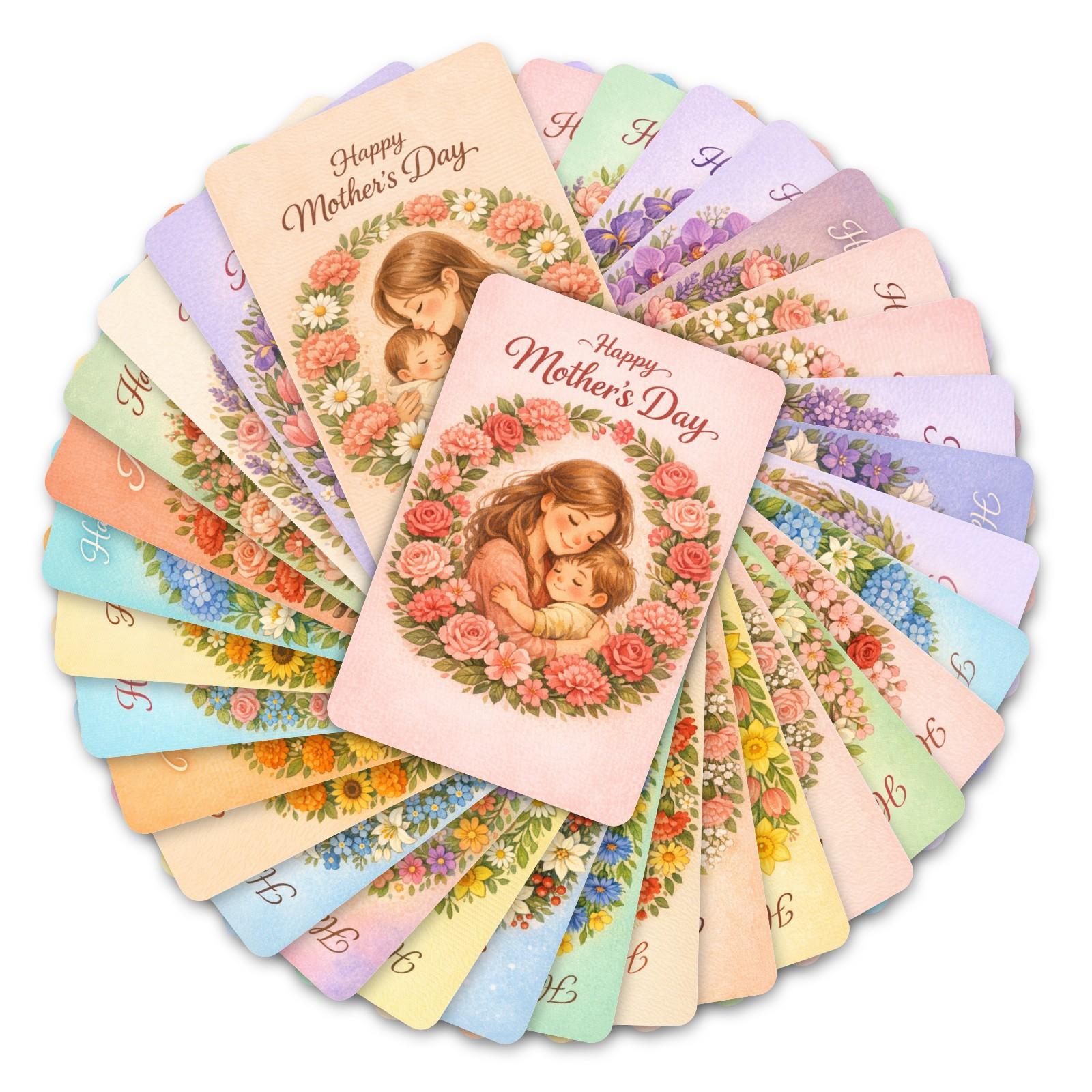 

36Pcs Mother s Day Greeting Cards with Envelopes Vintage Watercolor Floral Note Cards Gift Cards for Mom Grandma Bulk Pack