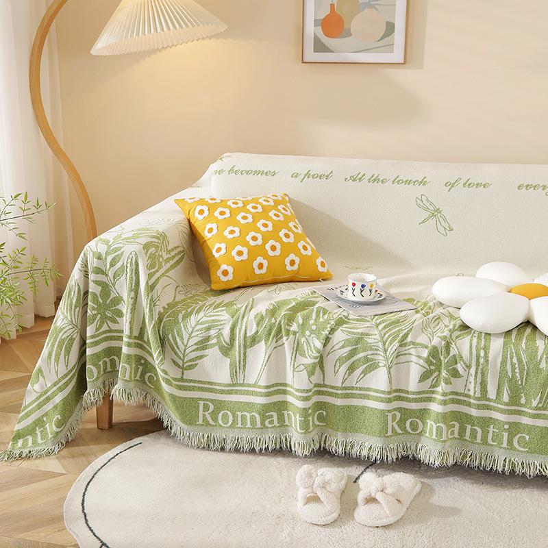 Modern Minimalist Rural Plant Sofa Towel Chenille Sofa Cover Four Seasons Universal All-Inclusive Full Covered Sofa