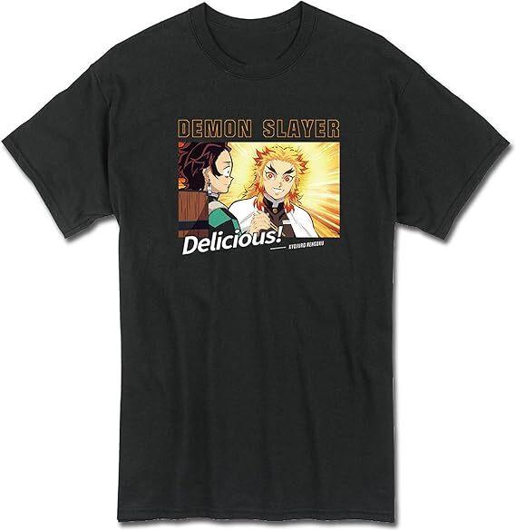 Demon Slayer The Movie Mugen Train Kyojuro Rengoku Eating T-shirt S