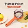 Splash Prevention Storage Type Paring Knives Washable Non-Slip Handle Fruit Peeler Tools with Storage Bucket Efficient