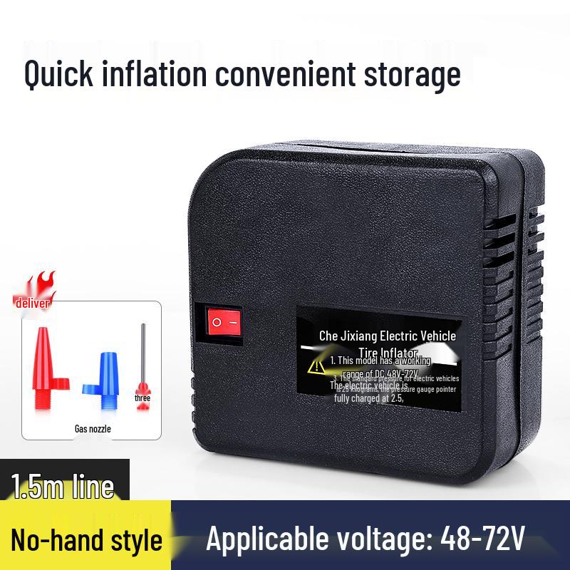 Portable 48V/60V/72V Universal Electric Car and Tricycle Tire Inflator Pump