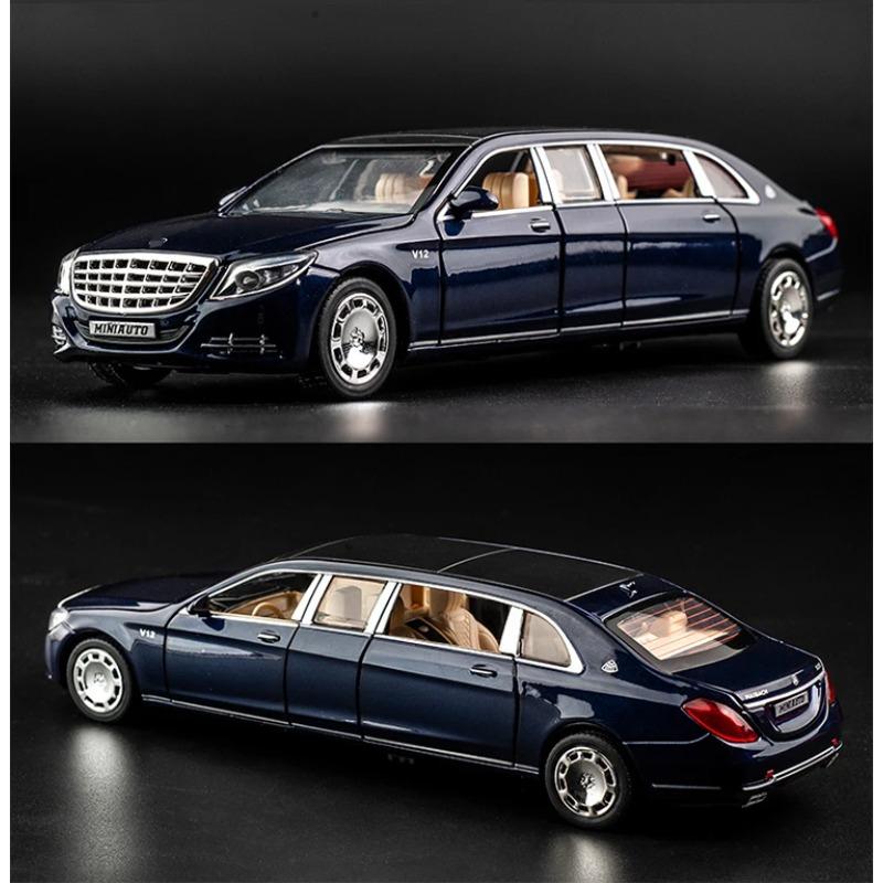 1/32 Toy Car Benz Maybach S650 Extended Edition Metal Toy Alloy Car Diecasts & Toy Vehicles Car Model Light Sound Toys for Children