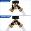 2 Way Hose Splitter Rustproof Garden Hose Splitter Practical Tube Diverter with Washer and Tape Multifunctional Tube Diverter