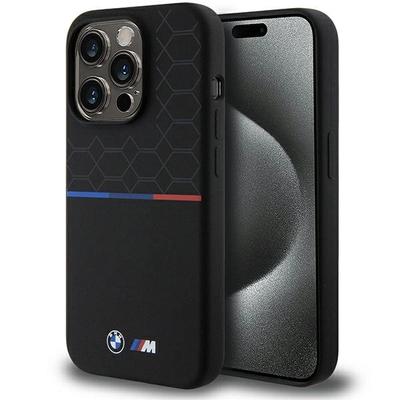 BMW Bmhmp15L22Smpk Iphone 15 Pro6.1 Czarny/Black Hardcase M Silicone Pattern Magsafe