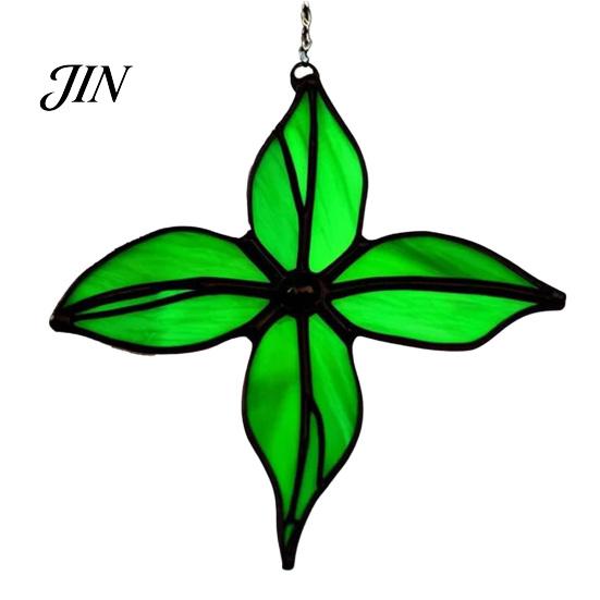 Lightweight Outdoor Decor Acrylic Leaf Hanging Pendant, Waterproof Sunproof Window Hanging, Decorative Four-leaf Clover Pendant Ornament with Colorful