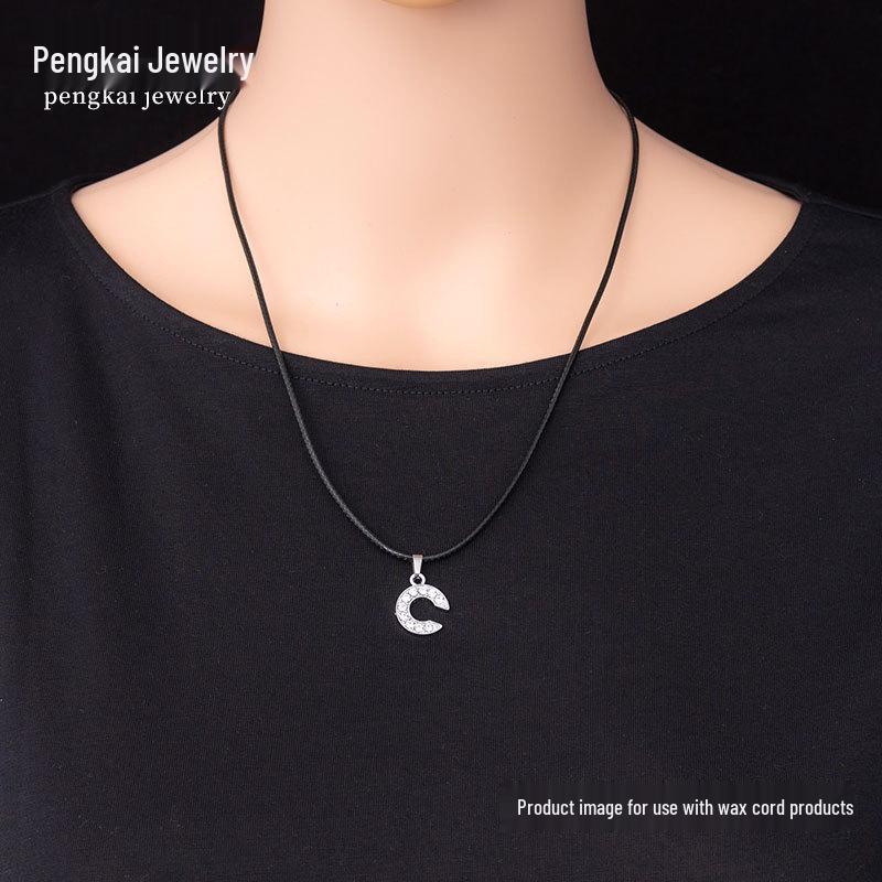 Alloy DIY English Letter & Number Necklace Pendant - Creative Jewelry & Handmade Accessories.