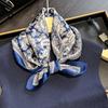 Luxury 100% Mulberry Silk Scarf Women Paisley Print Bandana Shawl Lady Neckerchief Handkerchief Female Decorative Wrap 53cm