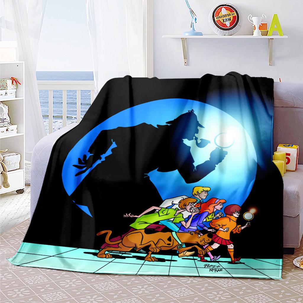 Halloween fantasy comedy adventure cartoon movie Scooby-Doo blanket soft home furnishing nap decoration four seasons warm Sherpa blanket U1