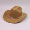 Western Cowboy Hat Imitation Pearl Lace Drop Chain Ornament Decorative Men's and Women's Party Holiday Jazz Hat