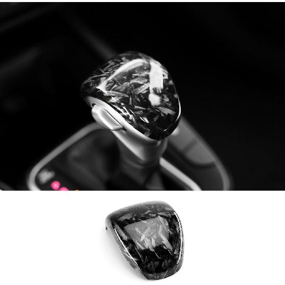 Carbon Fiber Style ABS Car Gear Shift Knob Cover Trim - Shifter Lever Handle Protective Sticker - Compatible with Kia Telluride 2020-2025, Sorento