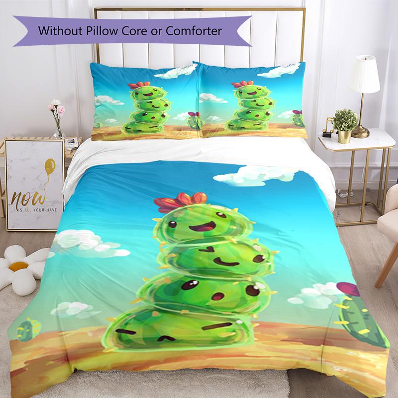 Plants Vs. Zombies Duvet Cover Set Perfect for Living Room Lightweight Christmas Gift