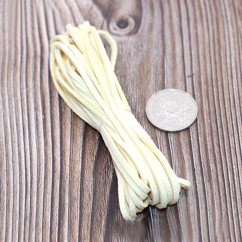5M Langes Lederband Flaches Wildlederimitat Schnur Faden DIY Armband Funde Seil Schnur Schmuckherstellung 3mm Dicke Zubehör