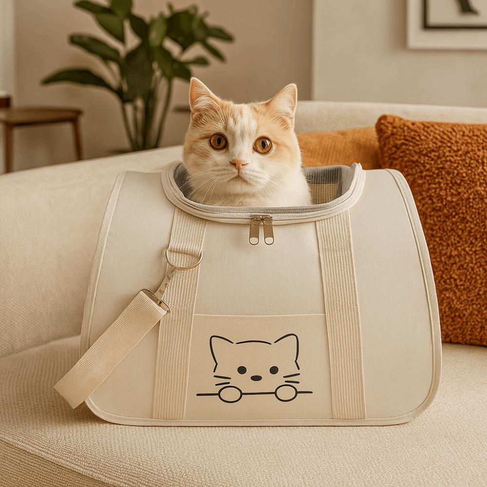 Breathable Pet Carrier Backpack Ventilated Cat Outing Crossbody Bag Travel Shoulder Bag  Travel