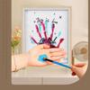 Diy Couple Hand Paint Shadow Box Frame Wooden Handprint Photo Frame 12-Color Paint Set Display Gifts