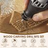 12 Stück Holzschnitzerei Gravur Bohrer Zubehör Bohrer Holzhandwerk Schleifen Holzbearbeitungswerkzeuge mit 3,175 mm Schaft Rotierende Werkzeuge