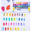 Portable Watercolor Gouache Paint Set - 12/18/36 Colors with Water Brush
