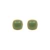 Gold-Plated Imitation Hetian Jasper Square Stud Earrings - Simple, Fashionable Women's Light Luxury Jewelry