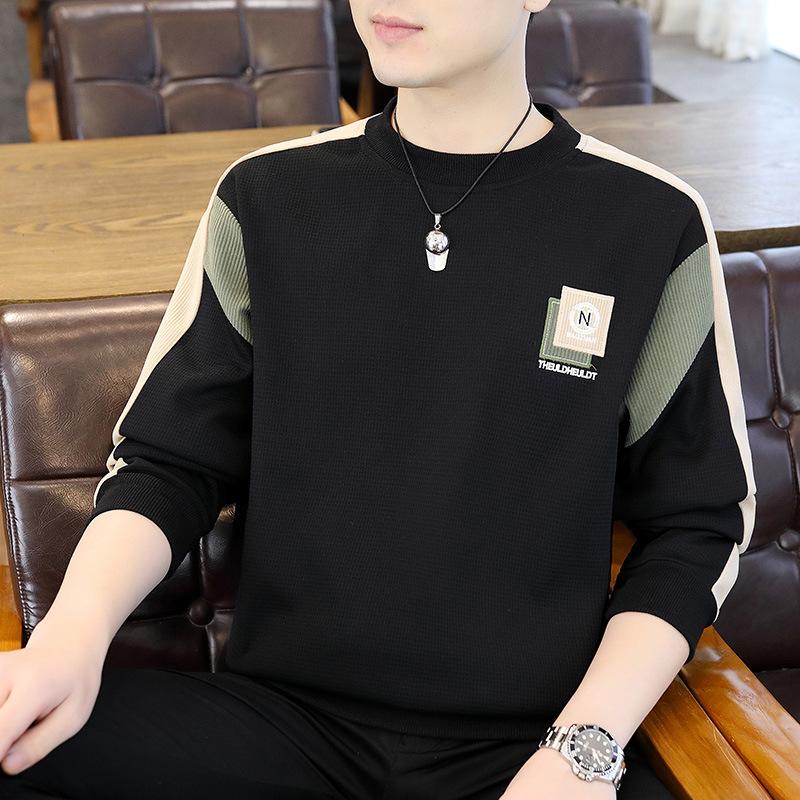 Men S Casual Crew Neck Long Sleeve Sweatshirt Versatile Basic Top