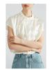 Chinese Style Silk Satin Mandarin Collar Blouse - Women's Summer Tie-Up Raglan Sleeve Top