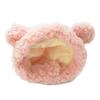 1Pcs Funny Cat Cap Bear Plush Head Cover Cute Cat Dog Woven Warm Headdress Pet Hat Kitten Puppy Cosplay Costume Accessories