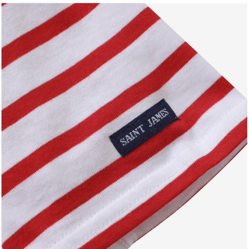 SainT James Maglietta a Maniche Corte per Bambini Striscia Moderna 2068 Neige Tulipe