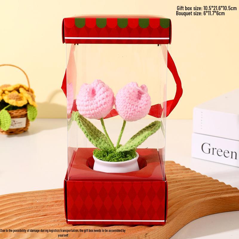 Handgefertigte Sonnenblumen-Schreibtischdekoration - Gewebtes Blumenstrauß-Geschenk für Schüler & Mädchen