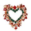 Fashion Women Brooch Luxury Love Heart Shaped Cute All- Jewelry