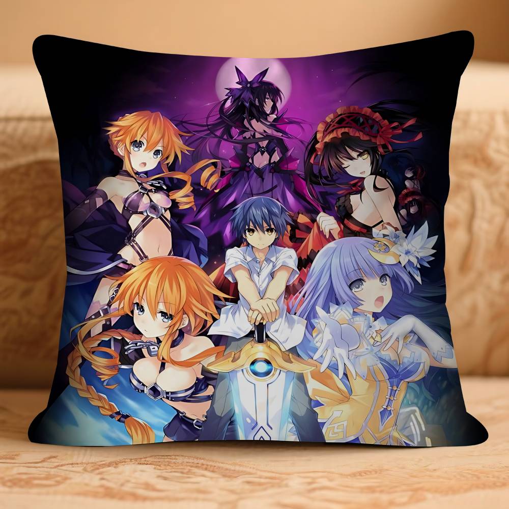 Anime D-DATE-A-LIVES Kudde Gåvor Hemmakontor Möbler Sovrum Soffa Bil Kuddfodral Fodral 45x45cm
