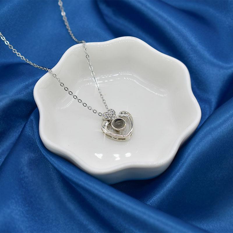 Titanium Steel Peach Heart Series Necklace Women Give Girlfriends Simple Light Luxury Temperament Necklace